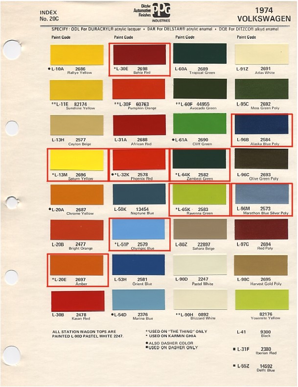 Porsche 914 Colors Results