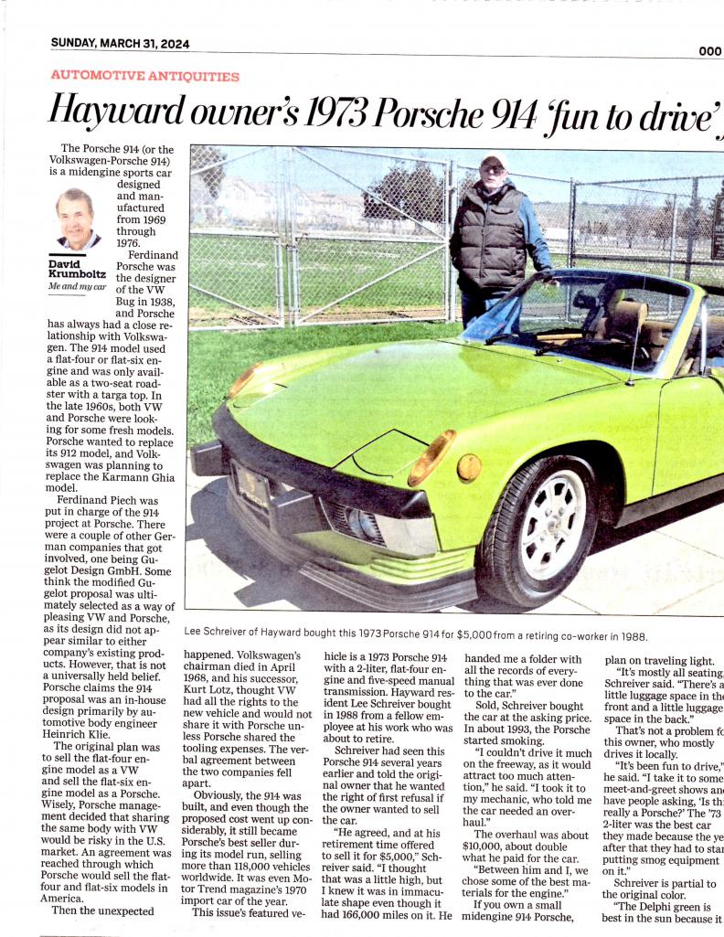 914World.com | Recent 914 Article