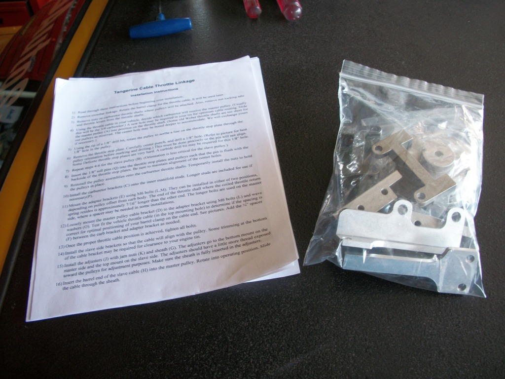 > Tangerine Racing cable linkage